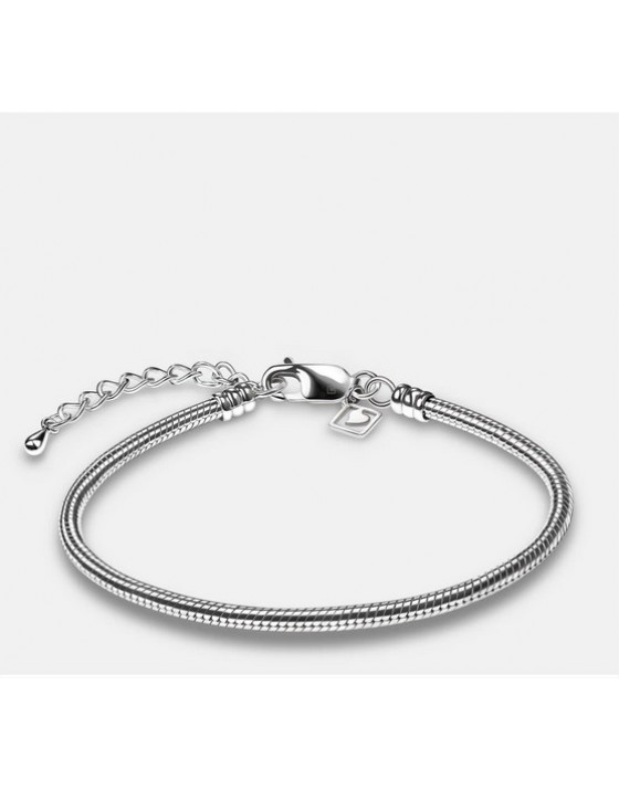 Bracelet : 9 pouces Serpent (Argent Sterling .925) - Plaqué Rhodium Bracelet : 9 pouces Serpent (Argent Sterling .925) - Plaqué Rhodium