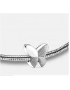 Breloque: Papillon - Plaqué Rhodium Deux Tons