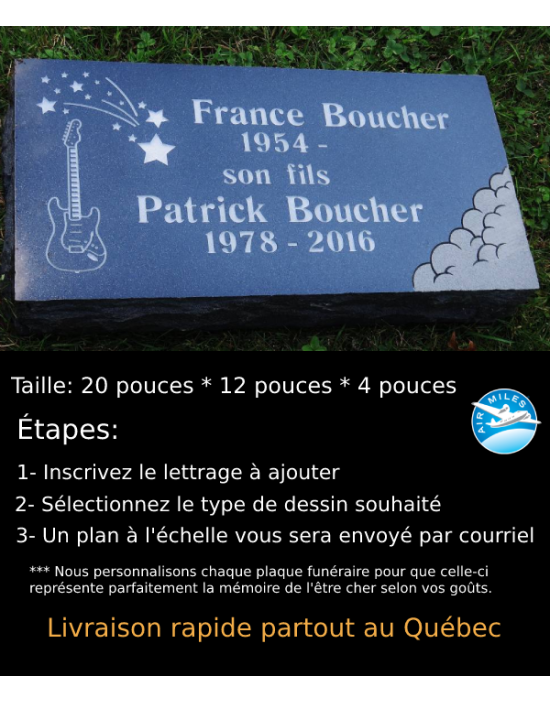 Plaque Funéraire en Granit #037 Plaque Funéraire en Granit #037