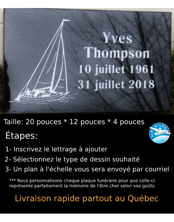 Plaque Funéraire en Granit #044 Plaque Funéraire en Granit #044